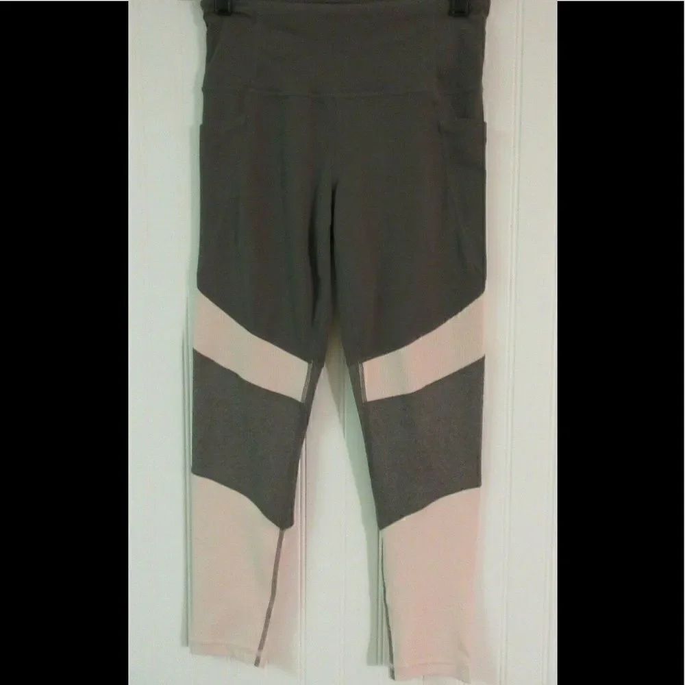 Athleta yoga pants gray & pink sz small